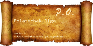 Polatschek Olga névjegykártya